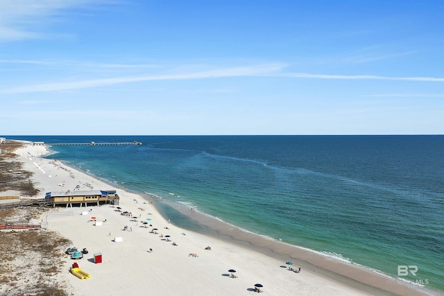 water view featuring a beach view