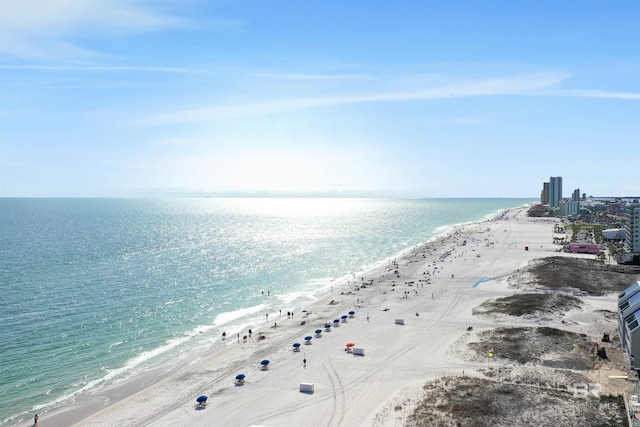 property view of water with a view of the beach