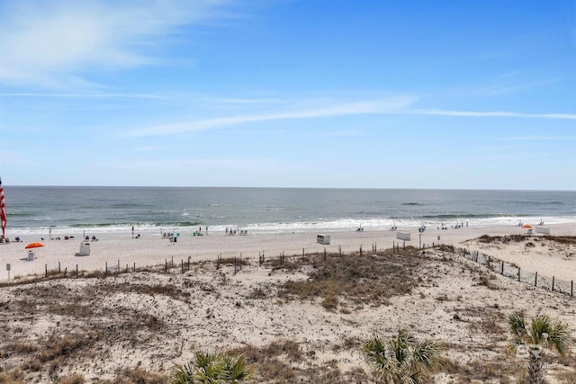 property view of water with a view of the beach