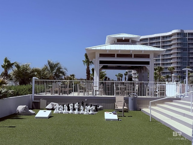 28105 Perdido Beach Blvd Unit C211, Orange Beach, AL 36561 - view of patio / terrace featuring a gazebo