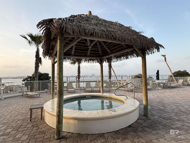 28105 Perdido Beach Blvd Unit C211, Orange Beach, AL 36561 - view of pool with a patio area, a gazebo, and a hot tub