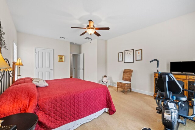 8664 Foxtail Loop, Pensacola, FL 32526 - bedroom with carpet flooring, ceiling fan, and baseboards
