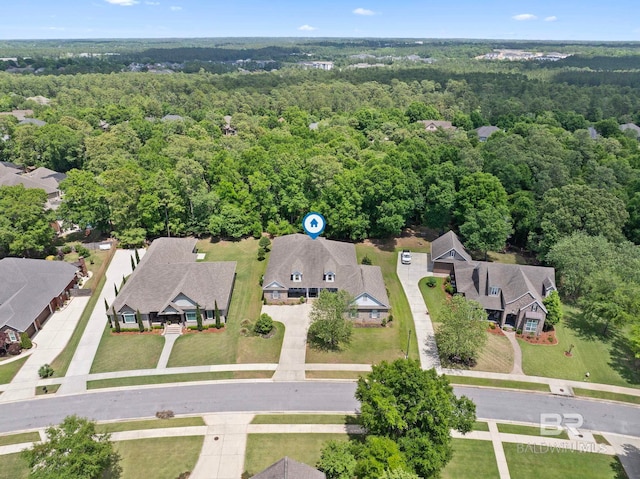 8664 Foxtail Loop, Pensacola, FL 32526 - aerial perspective of suburban area with a forest