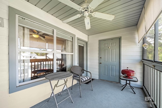2200 W 2nd St Unit 301-C, Gulf Shores, AL 36542 - sunroom / solarium featuring ceiling fan
