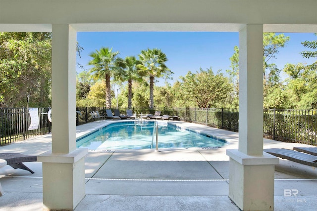 view of pool with a patio