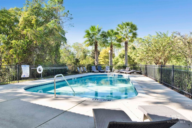 view of pool with a patio area