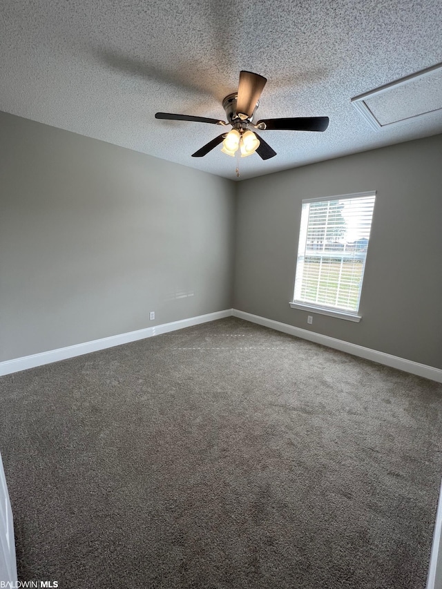 15082 County Road 93, Lillian, AL 36549 - spare room featuring carpet floors, ceiling fan, and a textured ceiling