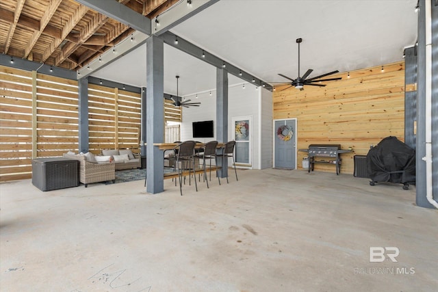 5570 Bay La Launch Ave, Orange Beach, AL 36561 - view of patio with a ceiling fan and an outdoor living space