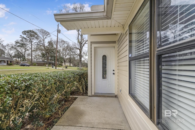 view of doorway to property