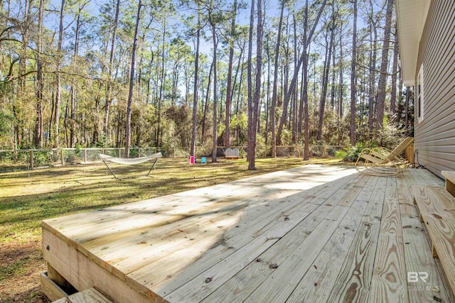 deck with fence