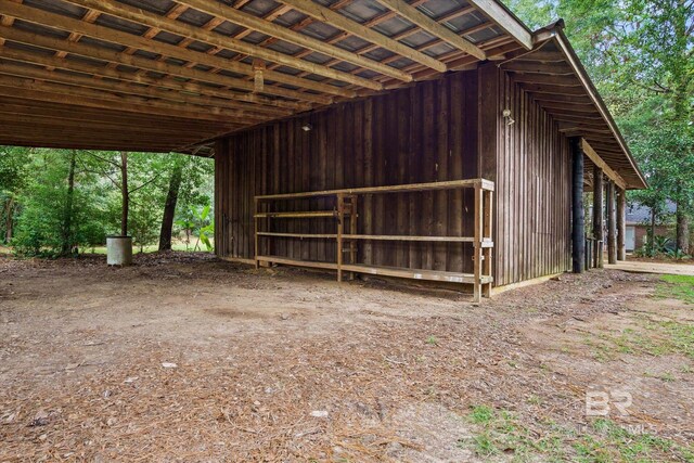 view of horse barn