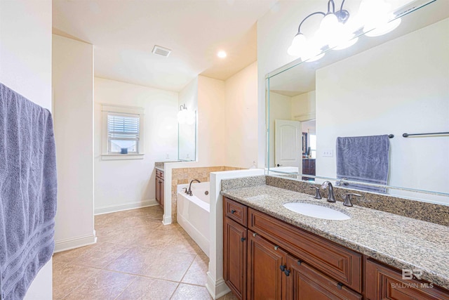 8856 Asphodel Ln, Daphne, AL 36526 - full bath with vanity, a bath, and tile patterned flooring