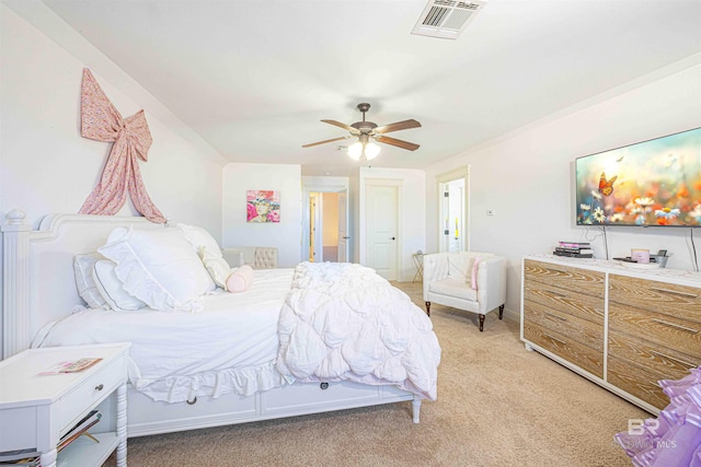 8856 Asphodel Ln, Daphne, AL 36526 - bedroom with light carpet and a ceiling fan