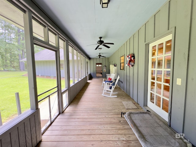 51600 State Highway 59, Bay Minette, AL 36507 - unfurnished sunroom with ceiling fan