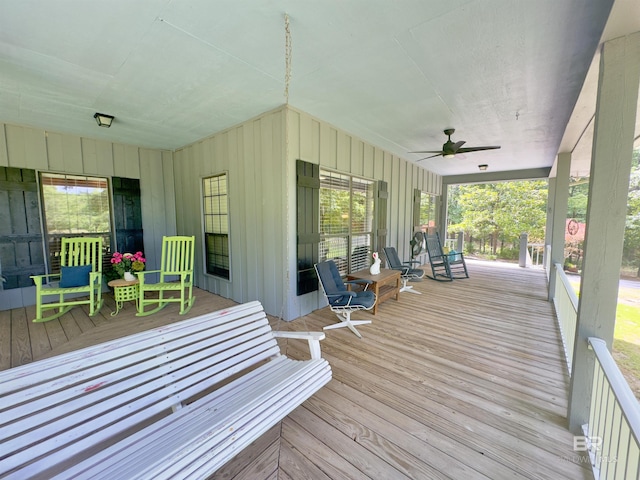 51600 State Highway 59, Bay Minette, AL 36507 - wooden porch with a ceiling fan