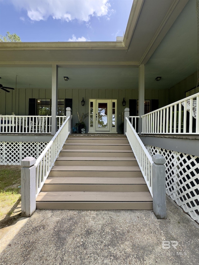 51600 State Highway 59, Bay Minette, AL 36507 - property entrance featuring board and batten siding and a porch