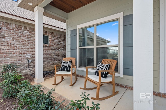 view of patio with covered porch