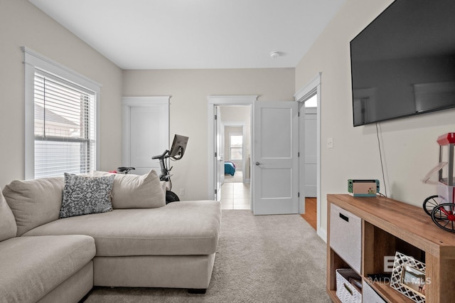 view of carpeted living room