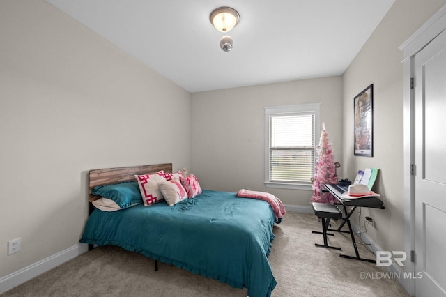 bedroom with carpet floors