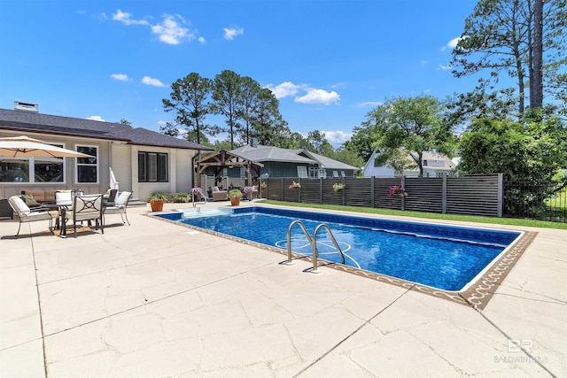 607 Wedgewood Dr, Gulf Shores, AL 36542 - view of pool with a gazebo and a patio area