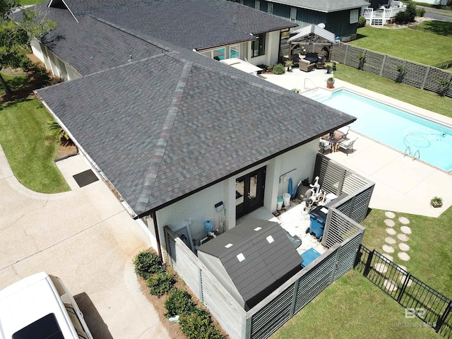 607 Wedgewood Dr, Gulf Shores, AL 36542 - aerial view of property and surrounding area featuring a pool area