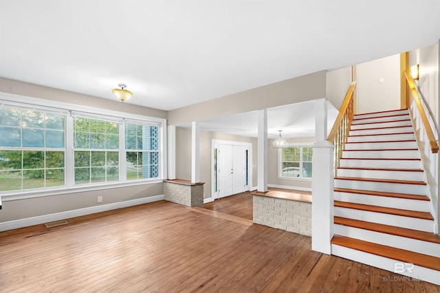 interior space with wood-type flooring