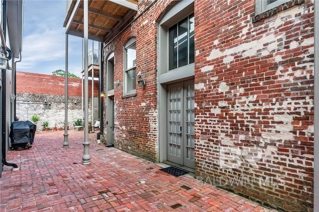 view of patio featuring area for grilling