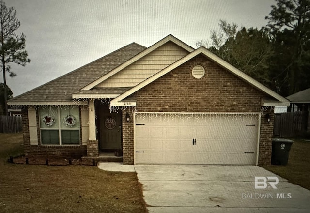 craftsman inspired home with a garage