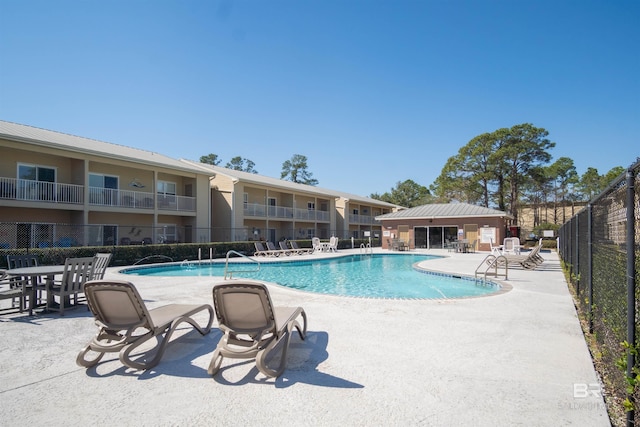 view of pool featuring a patio area