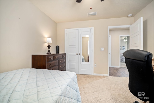 24189 Harvester Dr, Loxley, AL 36551 - bedroom with carpet, ceiling fan, and a closet