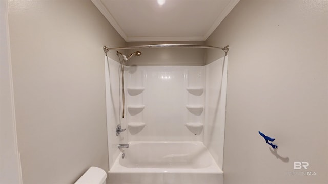 1651 Laurel St, Mobile, AL 36604 - bathroom featuring ornamental molding and toilet