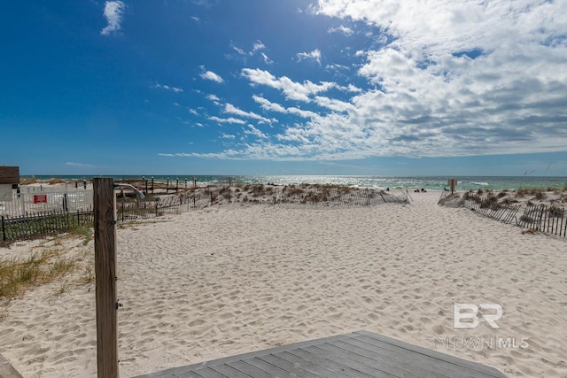 property view of water with a view of the beach