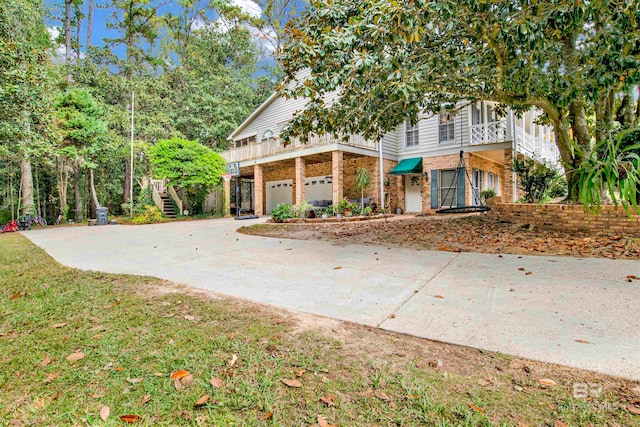 view of front of home with a garage