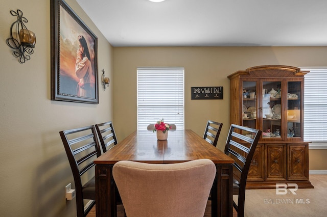 view of dining area