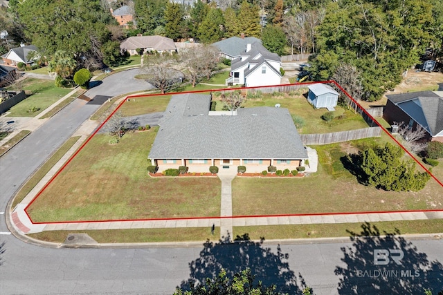 birds eye view of property