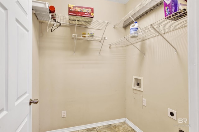 2651 S Juniper St Unit 1201, Foley, AL 36535 - clothes washing area with electric dryer hookup, baseboards, and hookup for a washing machine