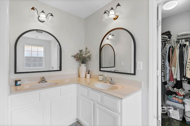 3677 Ashton Ct, Gulf Shores, AL 36542 - bathroom featuring double vanity and a spacious closet