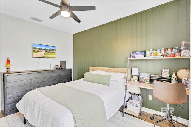 3677 Ashton Ct, Gulf Shores, AL 36542 - bedroom featuring wood finished floors and ceiling fan
