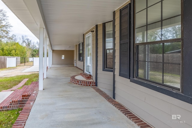 view of patio with covered porch