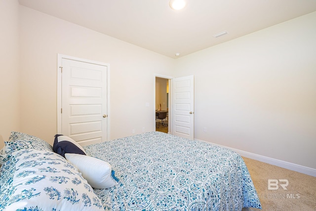 view of carpeted bedroom