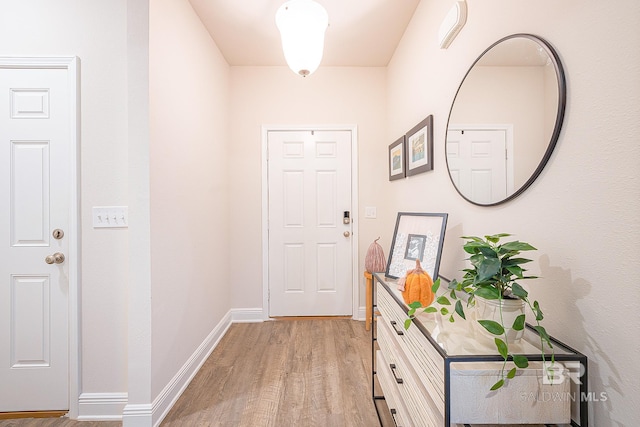 interior space featuring light hardwood / wood-style floors