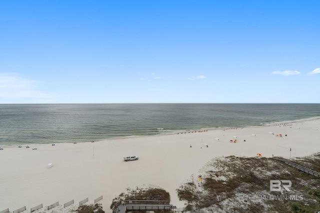 property view of water with a view of the beach