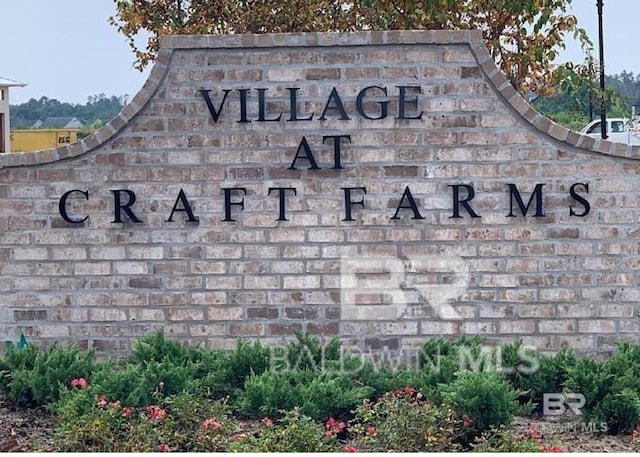 view of community sign