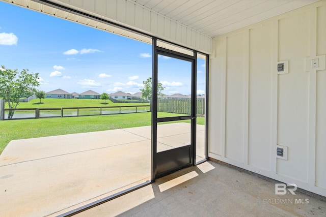 23159 Shadowridge Dr, Daphne, AL 36526 - unfurnished sunroom featuring a residential view