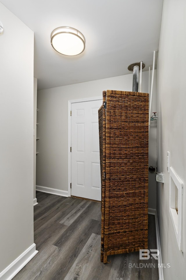 5922 Sunnyside Dr, Mobile, AL 36619 - hall featuring wood finished floors and baseboards