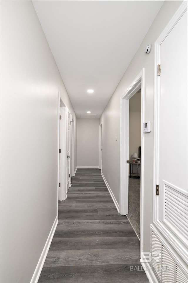 5922 Sunnyside Dr, Mobile, AL 36619 - hall featuring wood finished floors, baseboards, and recessed lighting