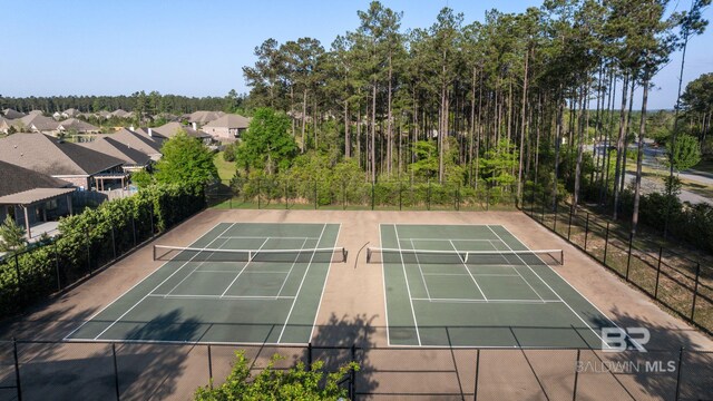 32035 Bobwhite Rd, Spanish Fort, AL 36527 - view of tennis court featuring fence and community basketball court