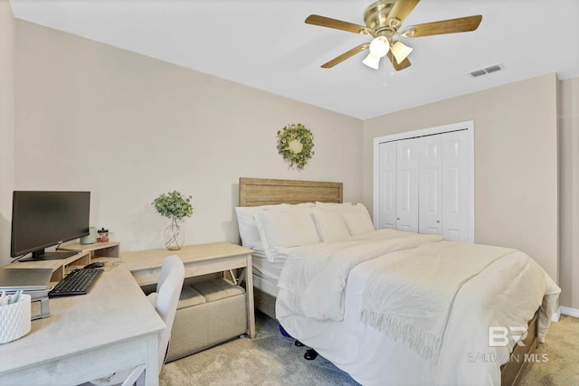 106 Gordon Cir, Daphne, AL 36526 - carpeted bedroom featuring a closet and ceiling fan