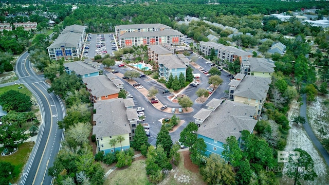 aerial view featuring a residential view