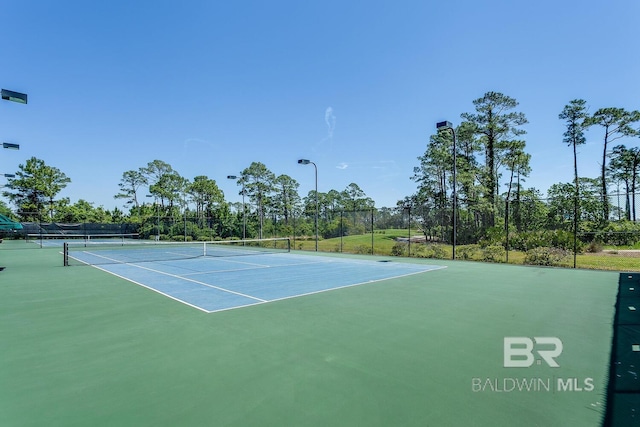 view of tennis court